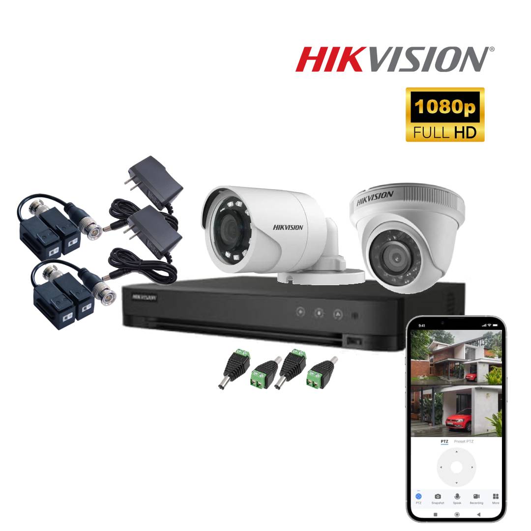 Kit 2 Cámaras De Seguridad Full Hd 1080P Hikvision