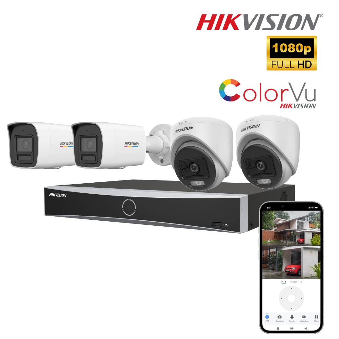 Kit IP 4  ACUSENSE  POE COLORVU AUDIO